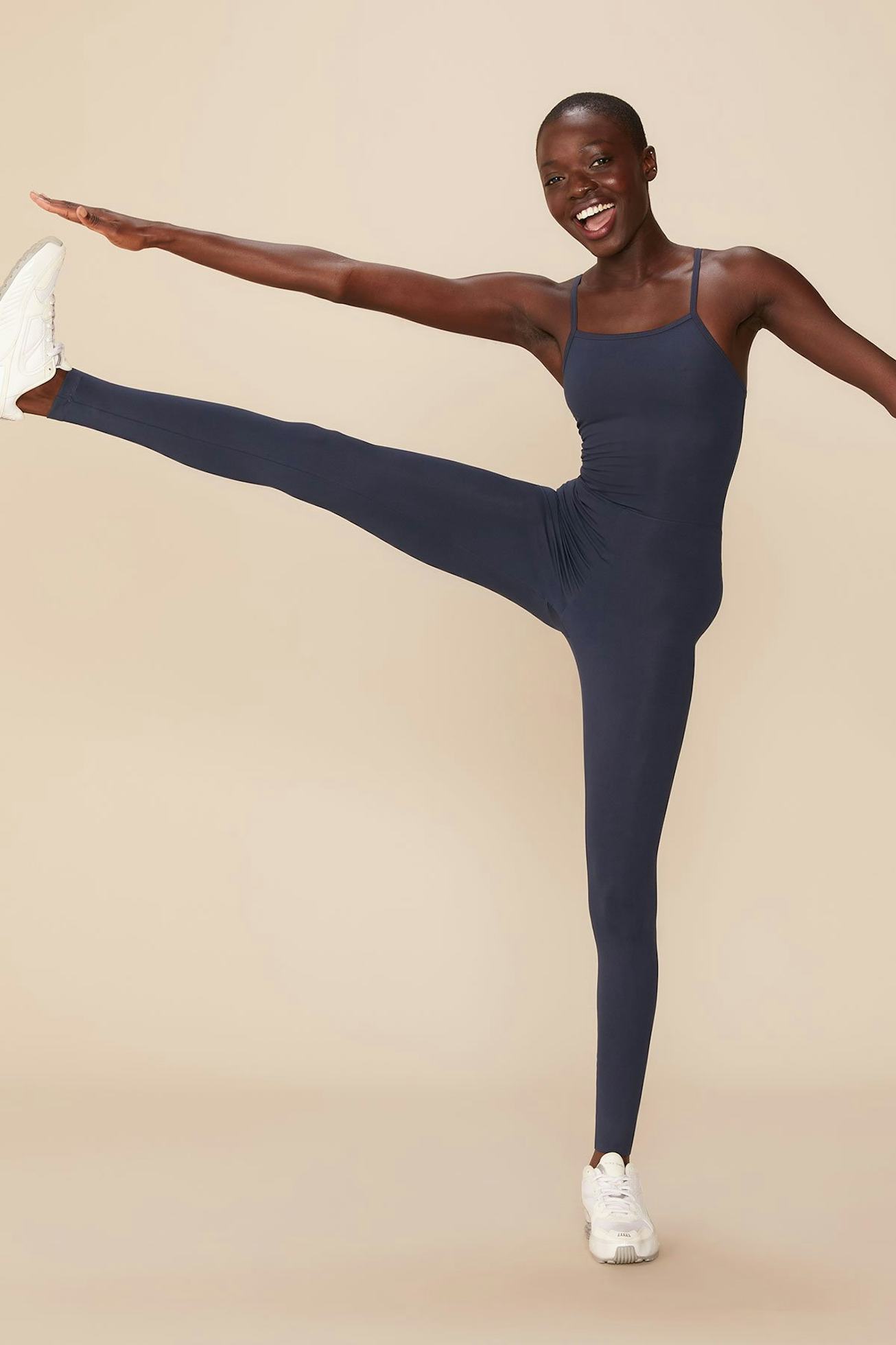 Girlfriend's workout onesie Unitard in Midnight