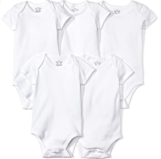 Moon and Back Baby Organic Short-Sleeve Bodysuits (5-Pack)