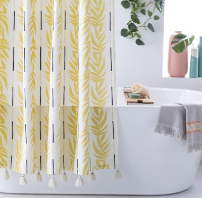 Vintage Palm Shower Curtain