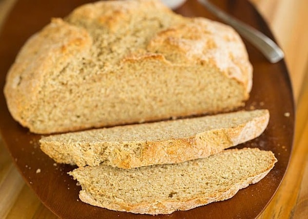 Rye soda bread is one bread recipe you can make at home without yeast. 