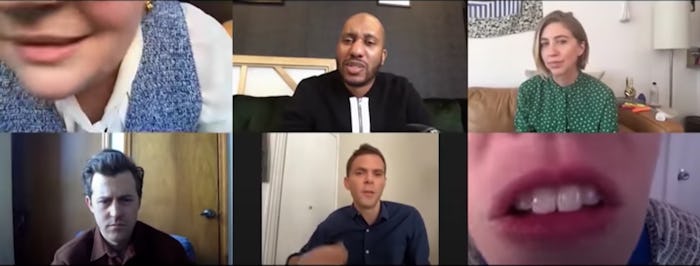 There is an option to hide yourself during Zoom meetings