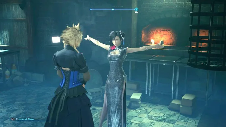 cloud blue dress ff7 remake Cloud's Iconic Final Fantasy 7 Dress Returns In Ever Crisis