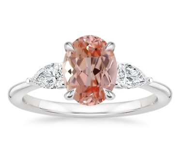 Lab Created Sapphire Opera Lab Diamond Ring