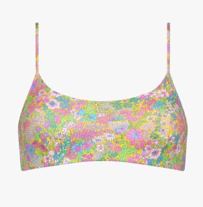 Liberty Print Bikini Crop Top Floral