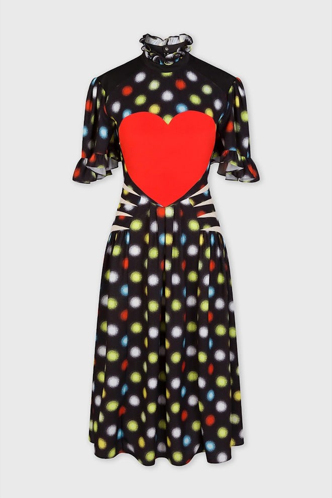 Heart print dress