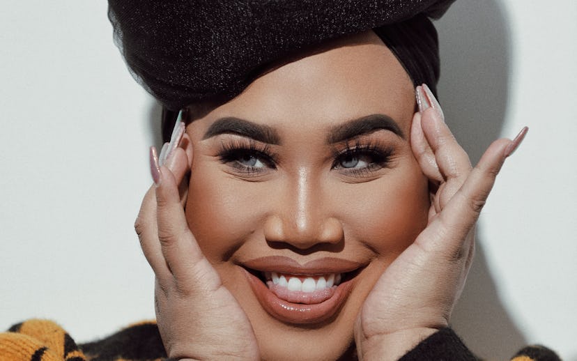 Patrick Starrr poses with one of his beauty routines.