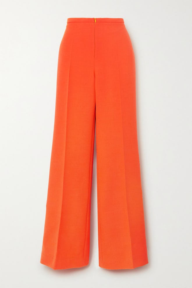 Wool wide-leg pants