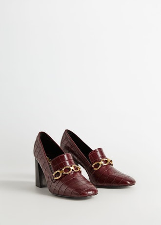 Chain Heeled Loafers