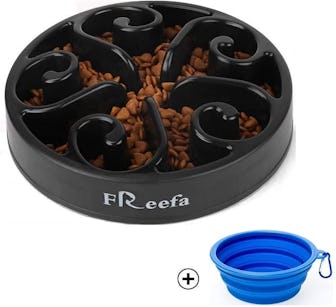 Freefa Interactive Puzzle, Slow Feeder Dog Bowl 