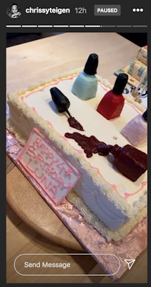 Luna got to eat three different birthday cakes on Tuesday, including one with edible nail polish bot...