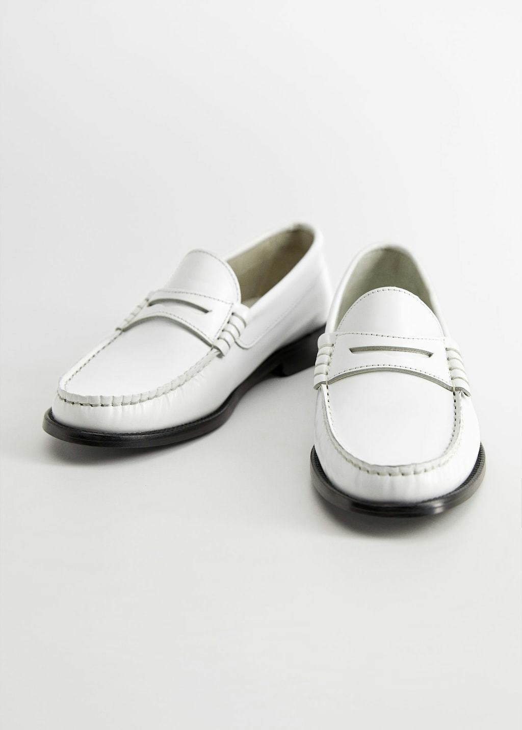 mango leather moccasin