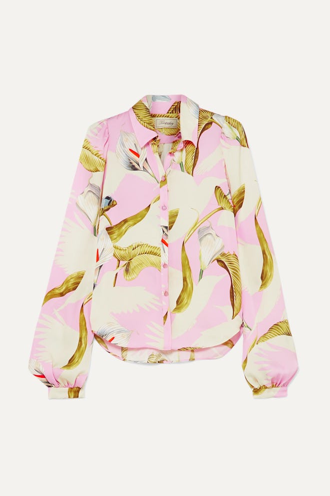 Baby Pink Theodora Printed Shirt