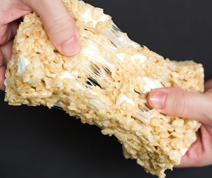 Rice Krispies Treats are great to make when you're out of milk.