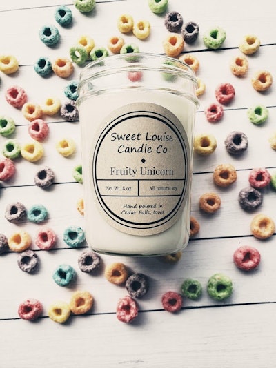 Hand-Poured "Fruit Unicorn" Candle, Sweet Louise Candle Co.