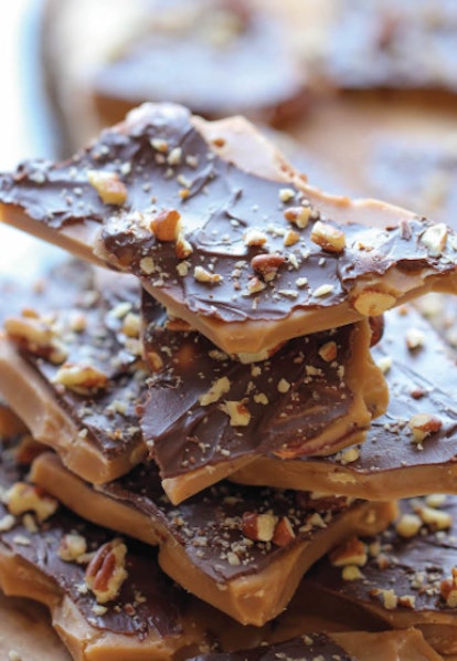 This easy homemade toffee is great to bake when you're out of milk.