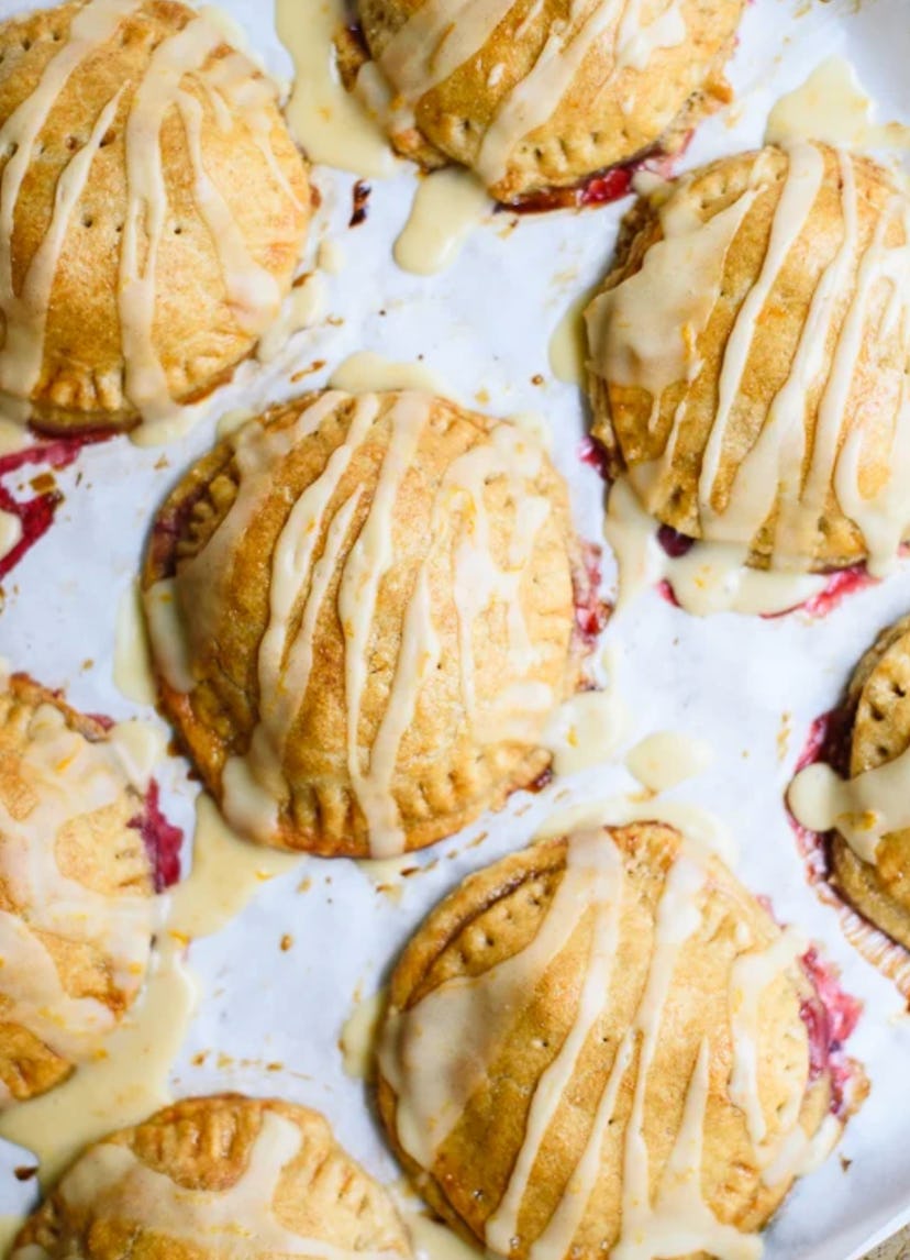 Raspberry hand pies are perfect to bake when you're out of milk.