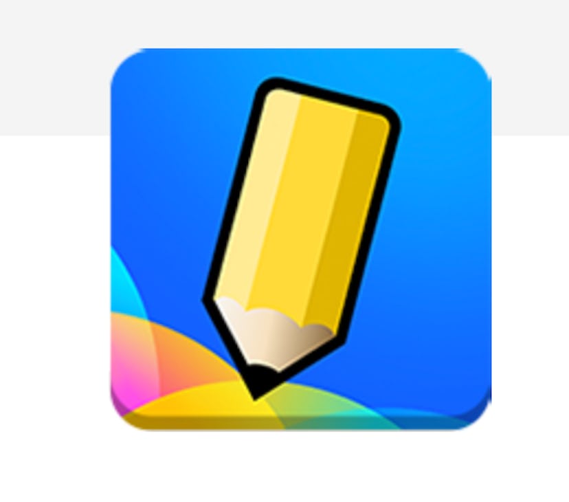 App image for the game "Draw Something" which features a pencil and rainbow colors