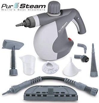 PurSteam Handheld Steam Cleaner With 9-Piece Accessory Set 