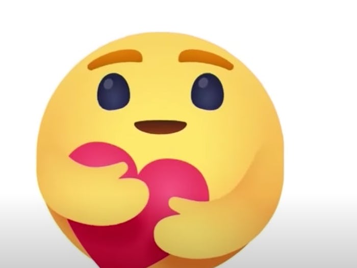 Starting next week, Facebook users will be able to "hug" their friends with the caring reaction when...