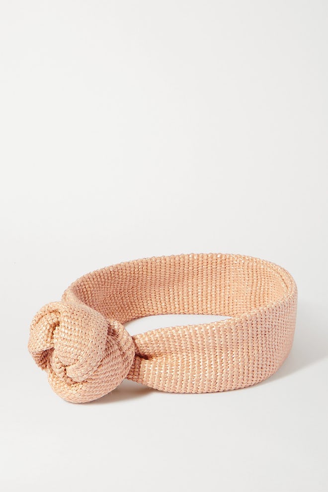 Turband Knotted Cotton-Blend Headband