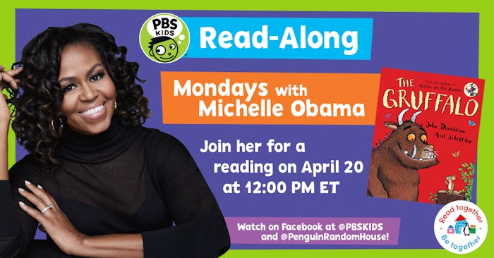Michelle Obama will read books to kids for the next four Mondays.