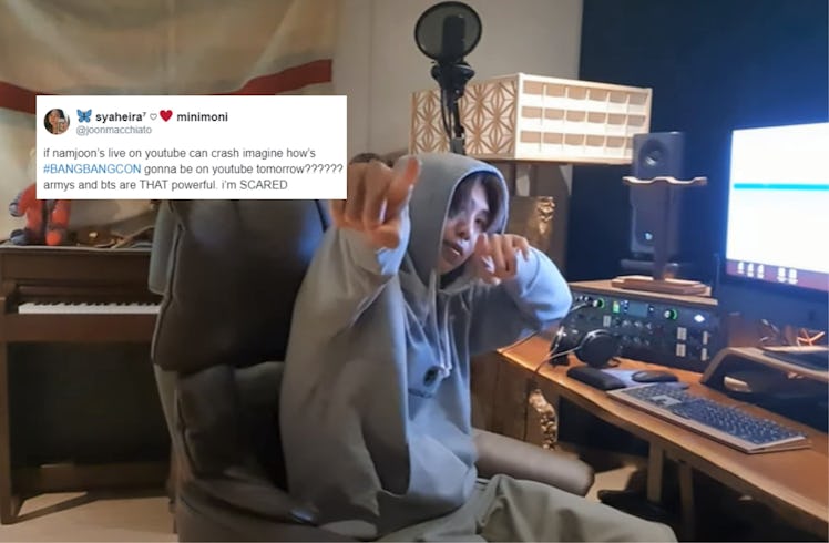 Hours before BTS planned to stream Bang Bang Con on YouTube, RM went live on the platform, and these...