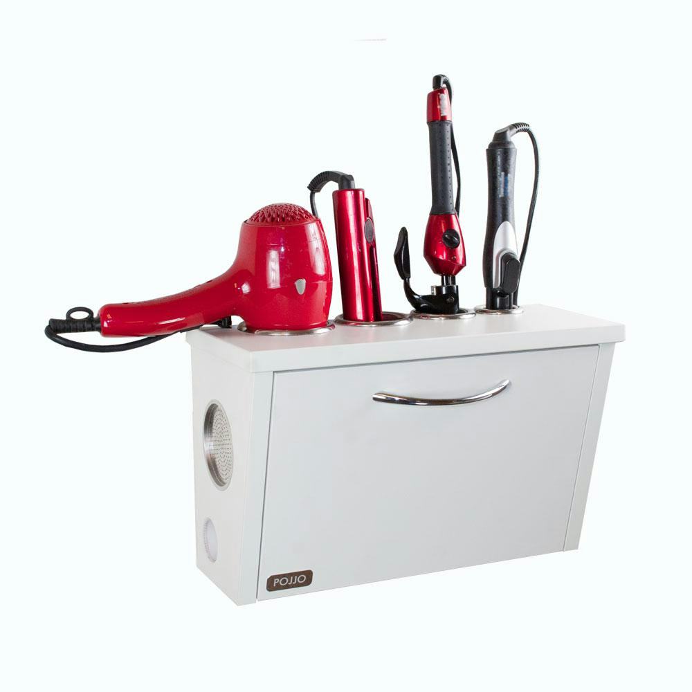 Wall mount hair appliance storage clearance system