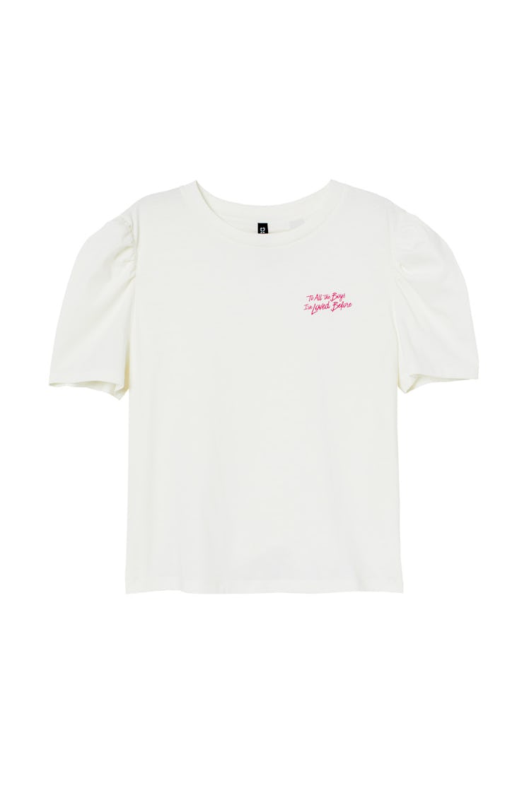 "To All the Boys" x H&M Puffed Sleeve T-Shirt