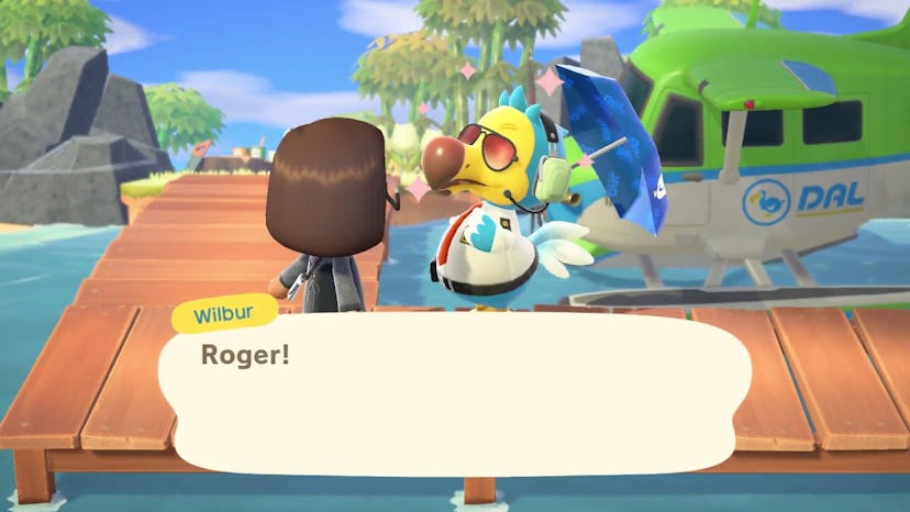 A dialogue segment about having a party in the game 'Animal Crossing: New Horizons'