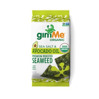 gimMe Organic Roasted Seaweed - Sea Salt & Avocado Oil - 12 Count 