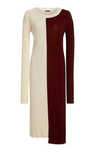 Joseph Diane Color-Block Stretch-Knit Midi Dress