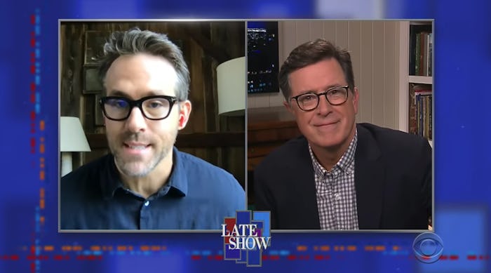 In a video interview on "The Late Show with Stephen Colbert," actor Ryan Reynolds joked about social...