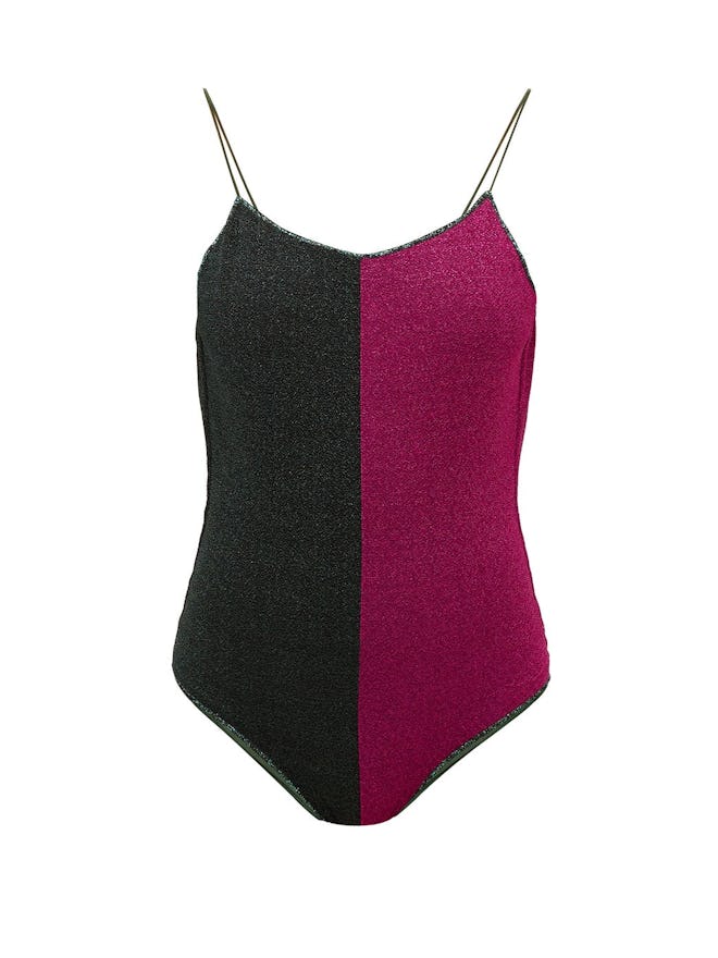 Lumière Colour-Block Metallic Swimsuit