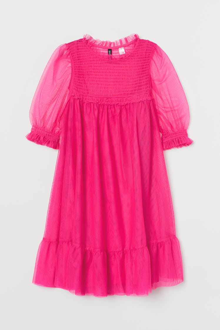 "To All the Boys" x H&M Smocked Mesh Dress