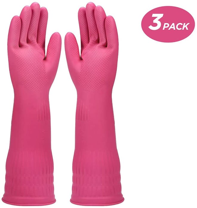 Rocod Rubber Dishwashing Gloves (3-Pack)