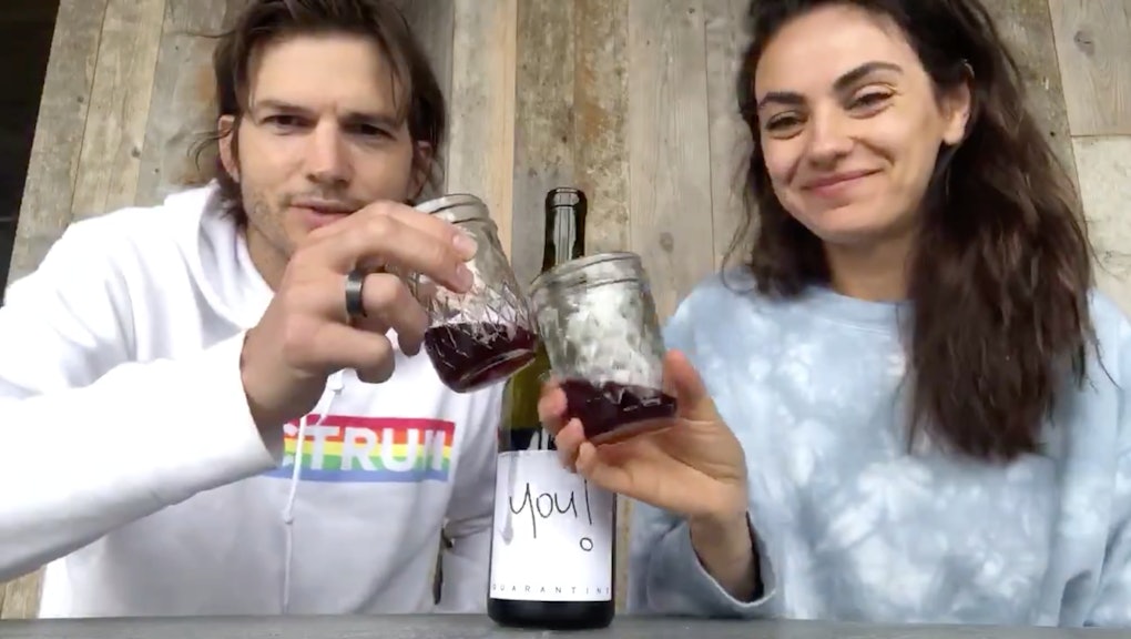 Ashton Kutcher and Mila Kunis's "quarantine wine" is showy ...