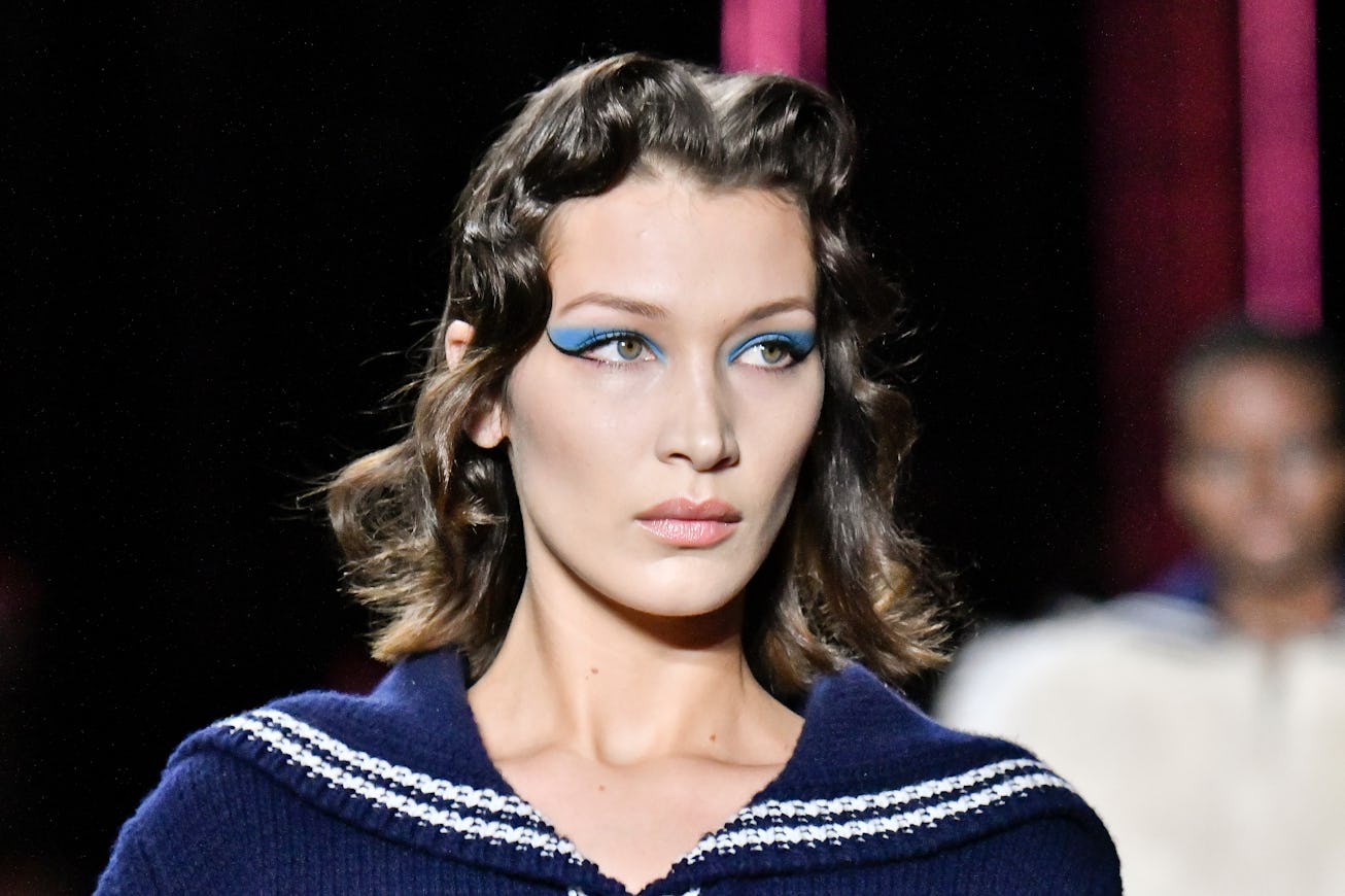 Bella Hadid before her quarantine bang trim.