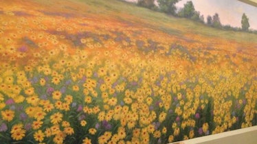 Looking for Zoom backgrounds for first dates? The wildflower mural from "Parks & Rec" is a winner.