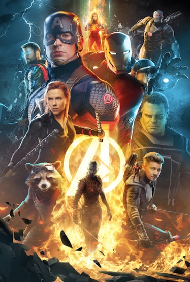 Poster with all characters from "Avengers: Endgame"