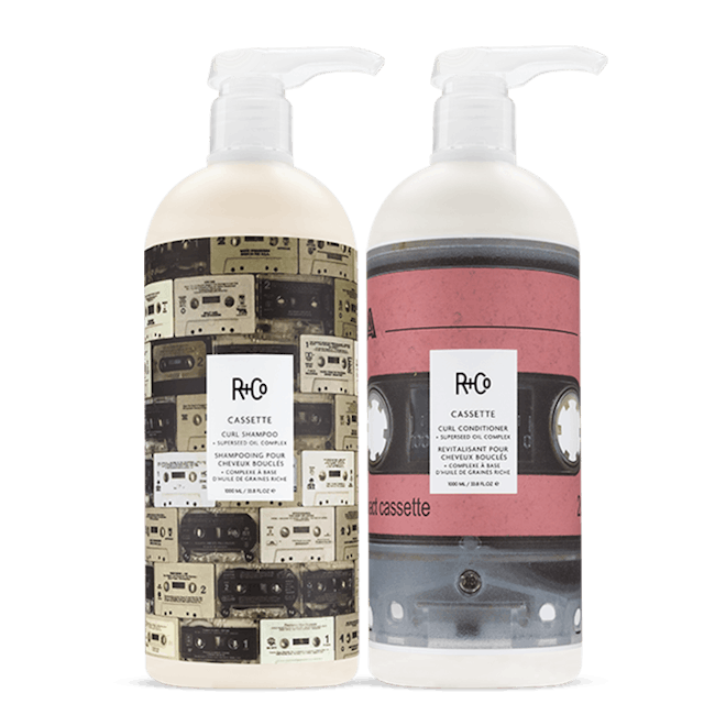CASSETTE Curl Shampoo + Conditioner + Superseed Oil Complex Retail Liter Set