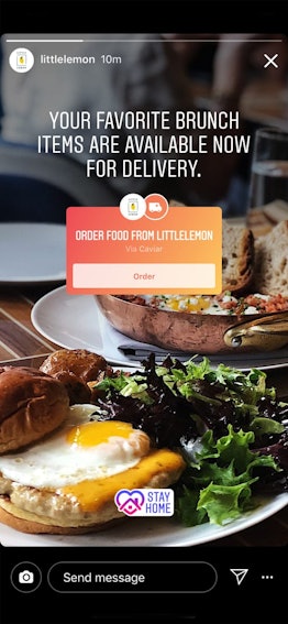 Here's how to order food delivery on Instagram.