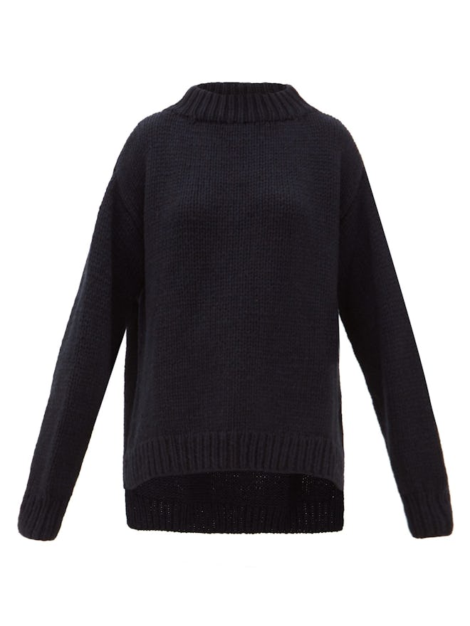 Oversized Chunky-Knit Cashmere Sweater