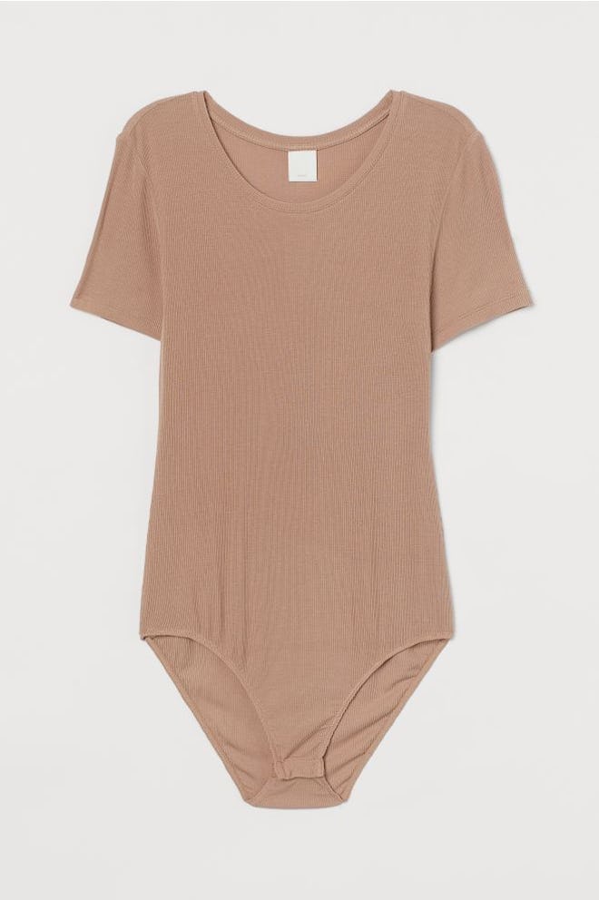 Ribbed Jersey Bodysuit