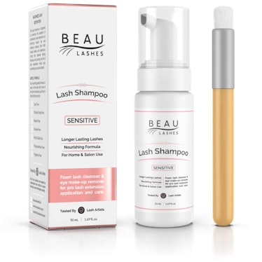 Beau Lashes Eyelash Extension Foam Cleanser Shampoo and Brush