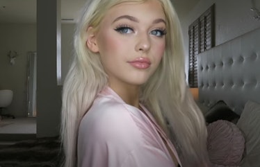  Loren Gray appears in a beauty tutorial on her YouTube channel.