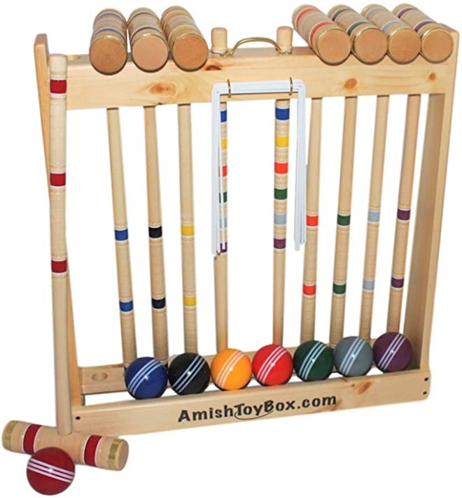 AmishToyBox.Com Deluxe Croquet Game Set (8-Player)
