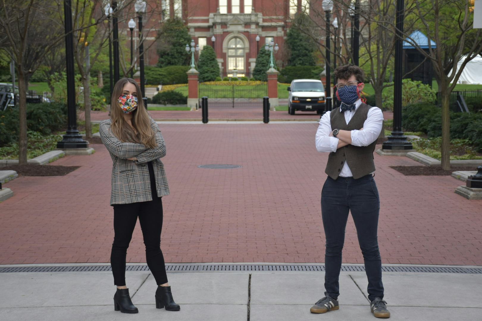 Alyssa Cawley and Katie Heinemann have organized volunteers to make PPE to fight the coronavirus