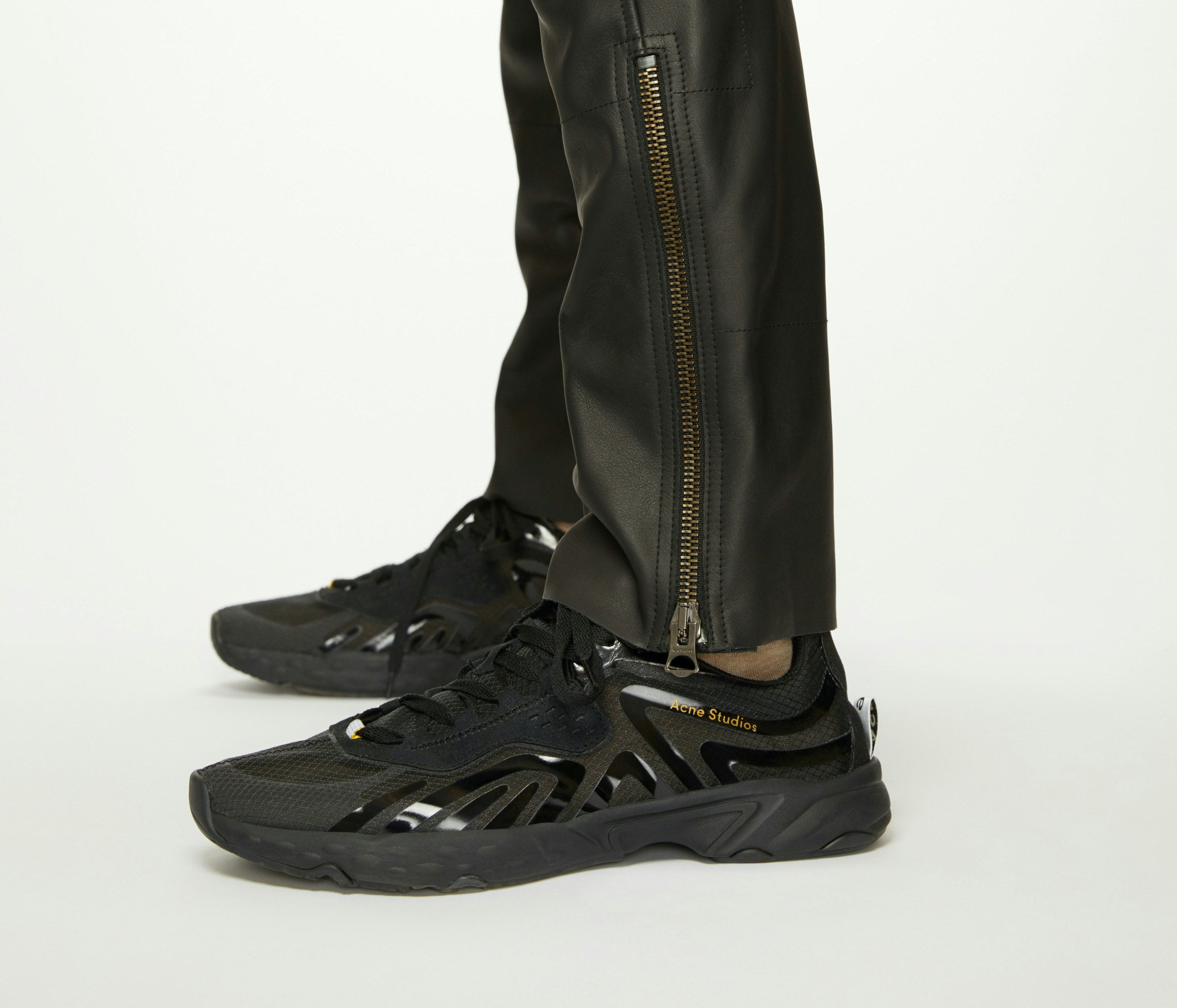 acne studios black manhattan sneakers