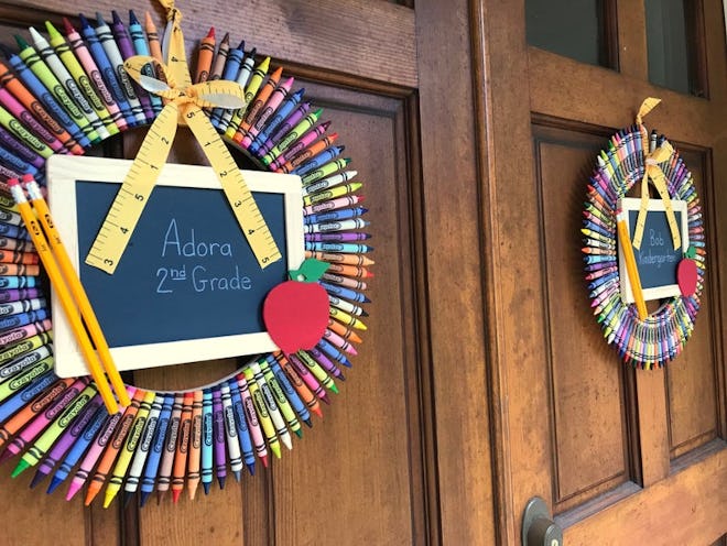 Personalized Crayon Wreath