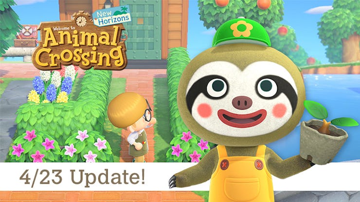 Leif on the cover of the "Animal Crossing New Horizons" 